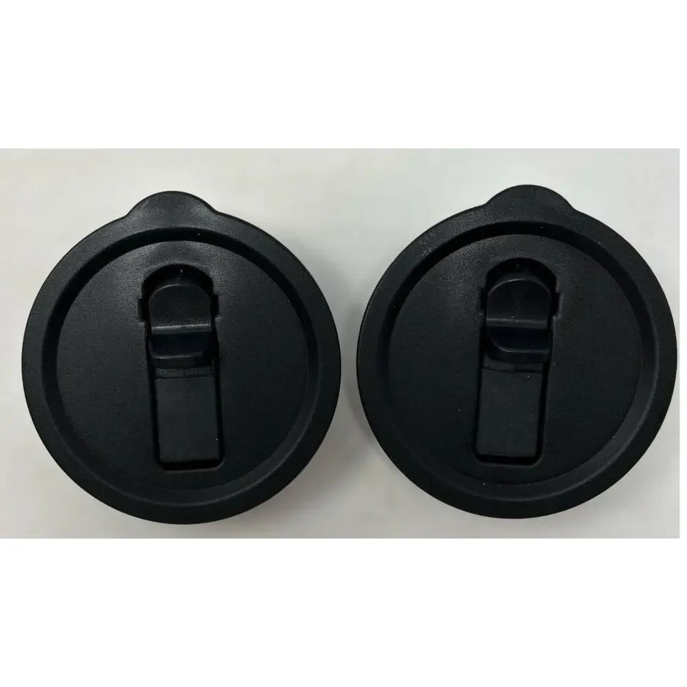 Replacement Lids Two Black Tumbler Lids Flip Up Exterior‎ Straws 3